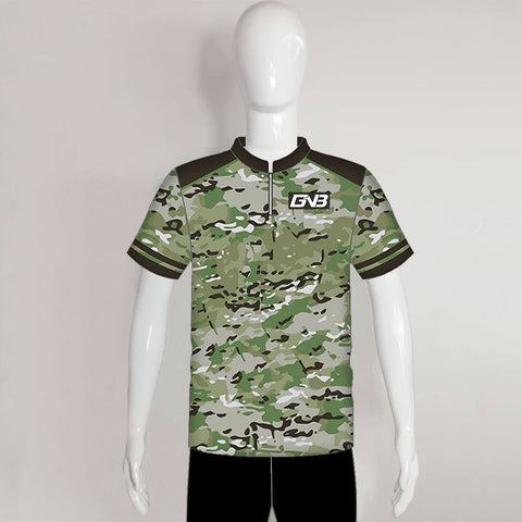 AJX3 Green Army Camo Custom Sublimated Archery Archer Jerseys