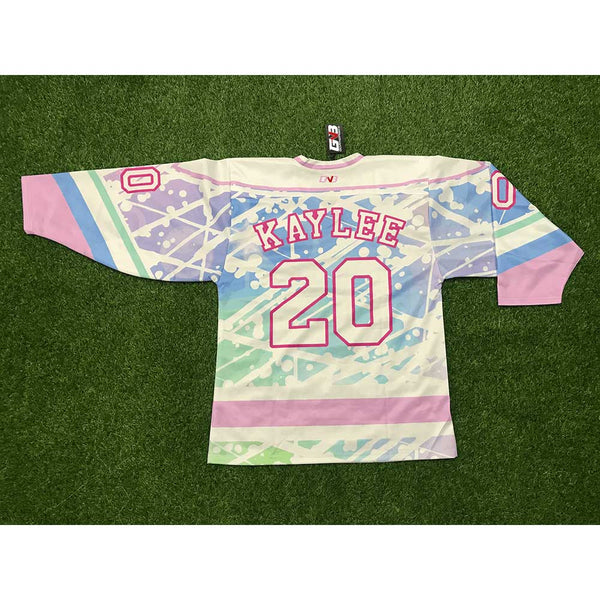 HJL1 Sparkle Dabbing Unicorn Custom Hockey Jerseys