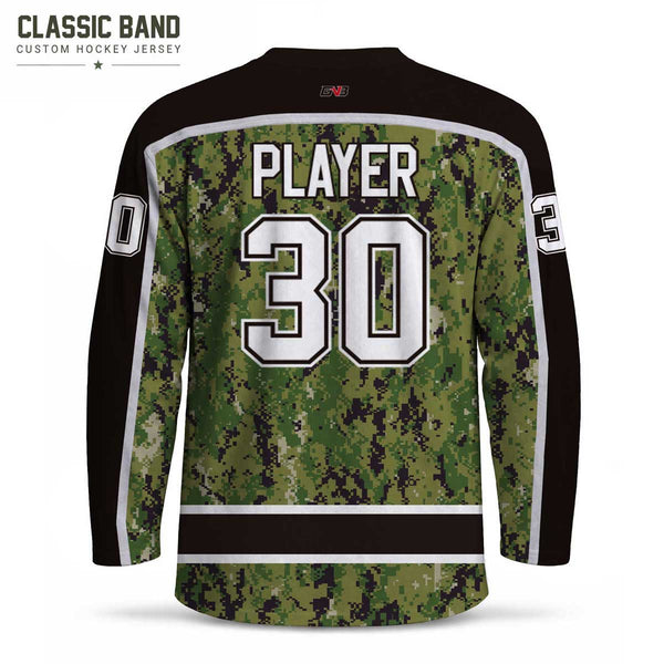 Classic Band Digital Camo Hockey Jerseys Custom Made