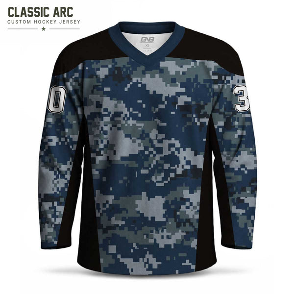 Classic Arc Digital Camouflage Custom Made Hockey Jerseys