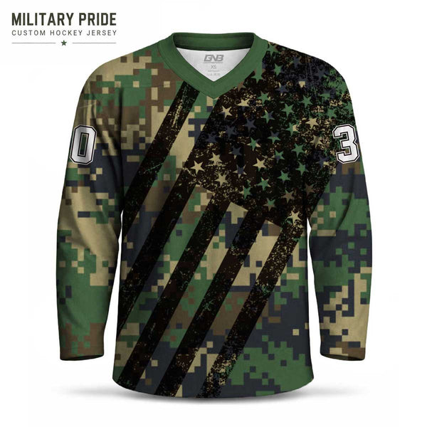 Military Pride Digital Camo Hockey Jerseys Custom Made