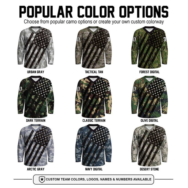 Military Pride Digital Camo Hockey Jerseys Custom Made