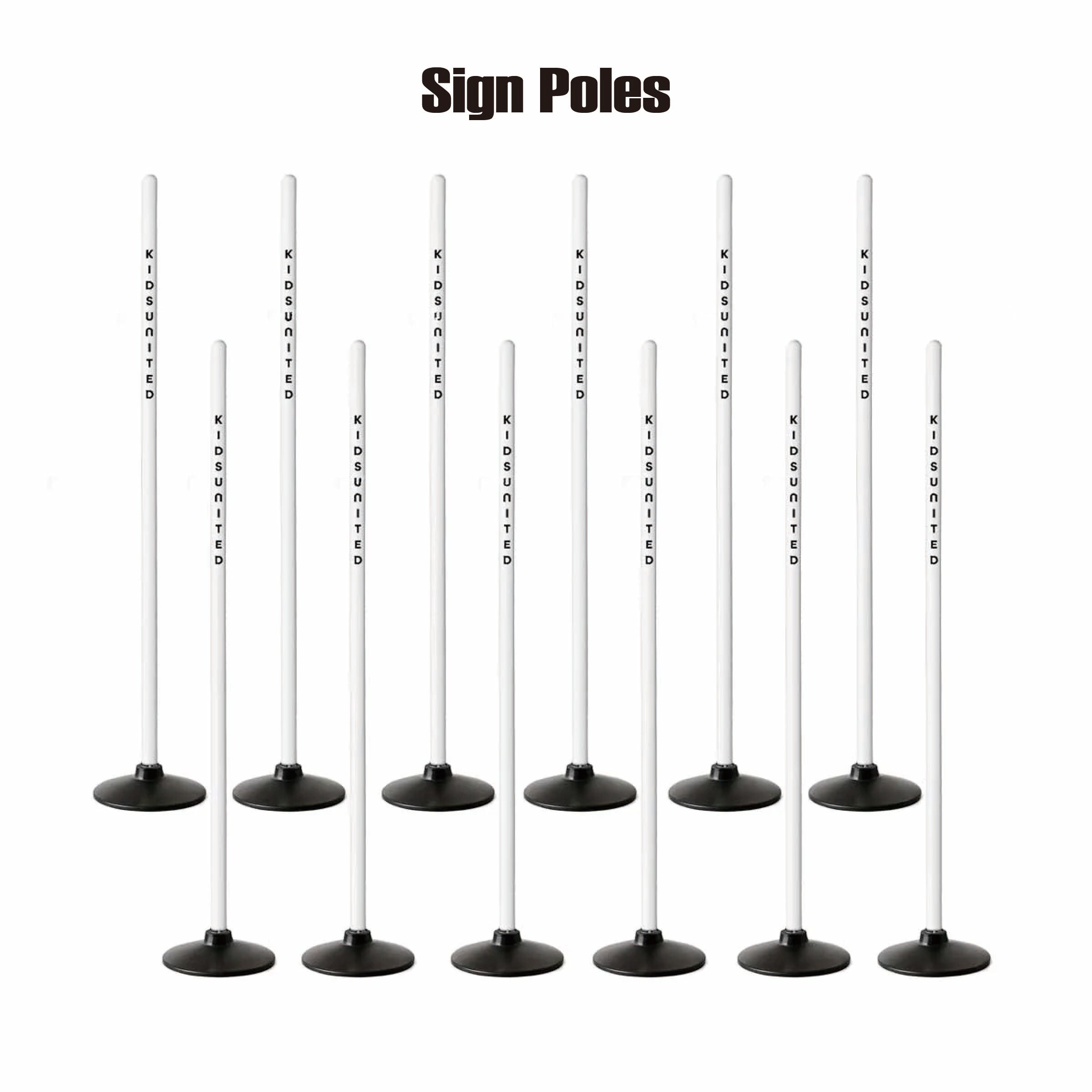 KIDSUNITED Agility Poles Set Detachable - SET of 12