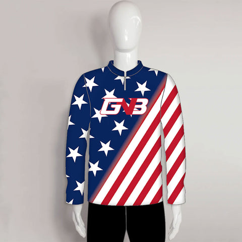 LAJX1 Stars and Stripes Custom Long Sleeve Archery Club Jerseys