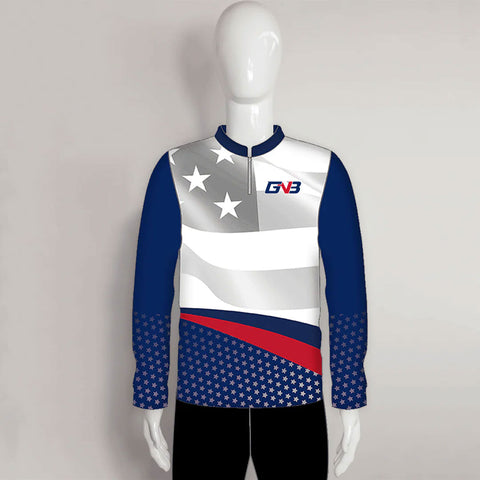 LAJX2 Patriotic Custom Sublimation Long Sleeve Archery Jersey