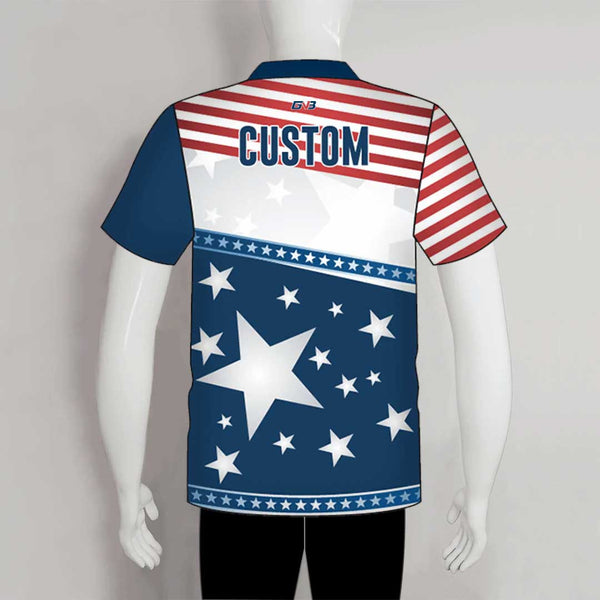 BJZ1 Patriotic Men's and Women's Personalized Bowling Jerseys