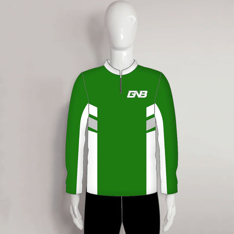 LAJZ2 Green White Long Sleeve Custom Sublimated Archery Jerseys