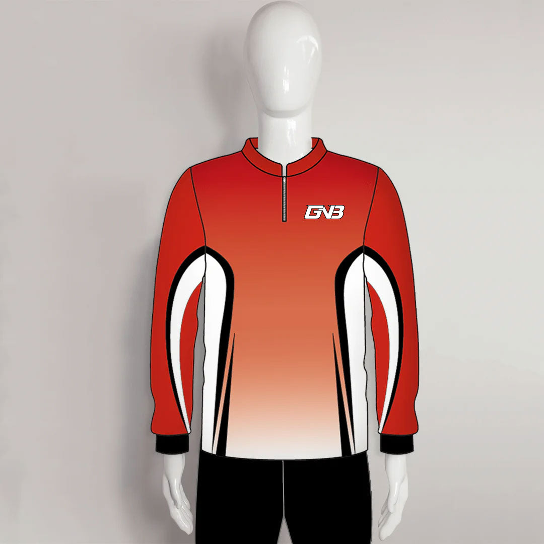 LAJZ25 Red Black White Custom Long Sleeve Blank Archery Jerseys