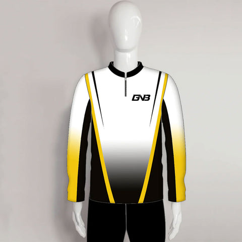 LAJZ4 White Black White Long Sleeve Custom Archery Shooting Jerseys