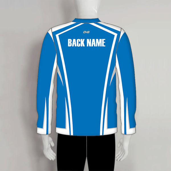 LAJZ8 Blue Custom Sublimation Long Sleeve Archery Jersey