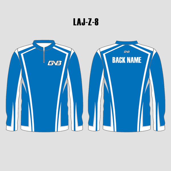 LAJZ8 Blue Custom Sublimation Long Sleeve Archery Jersey