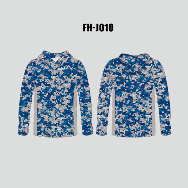 FHJ010 Navy Grey Military Camouflage Custom Fishing Hoodies - YoungSpeeds
