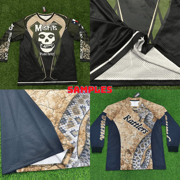 PJX4 Abstract Lines Custom White Blue and Black Paintball Jerseys - YoungSpeeds