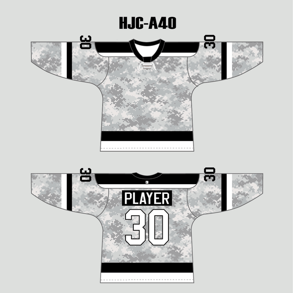 Snow Digital Camouflage Pattern 1 Custom Made Hockey Jerseys - YoungSpeeds