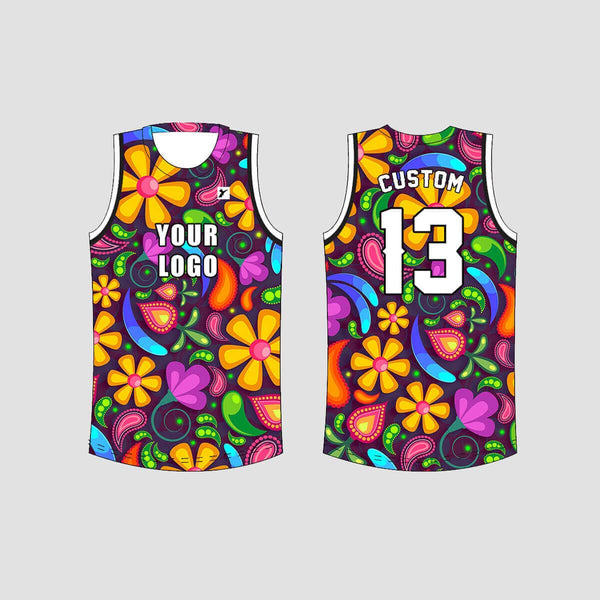Floral Abstract Custom EDM Merch Hockey/Basketball/Baseball Jerseys - YoungSpeeds