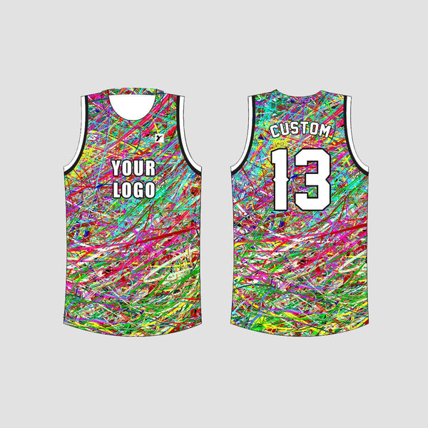 Abstract Colorful Lines Custom EDM Artist Hockey/Basketball/Baseball Jerseys - YoungSpeeds