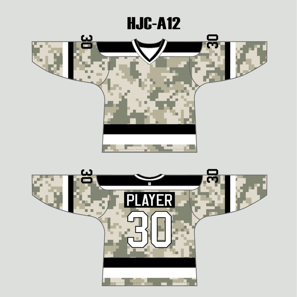 Military Camouflage Sublimated Custom Blank Hockey Jerseys - YoungSpeeds