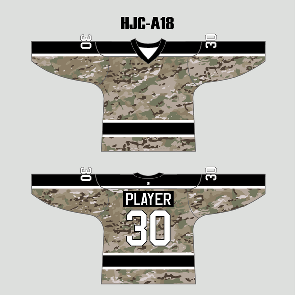 MultiCam Camouflage Pattern Custom Made Hockey Jerseys - YoungSpeeds