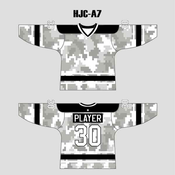 Snow Digital Camo Pattern 2 Hockey Jerseys Custom Made - YoungSpeeds