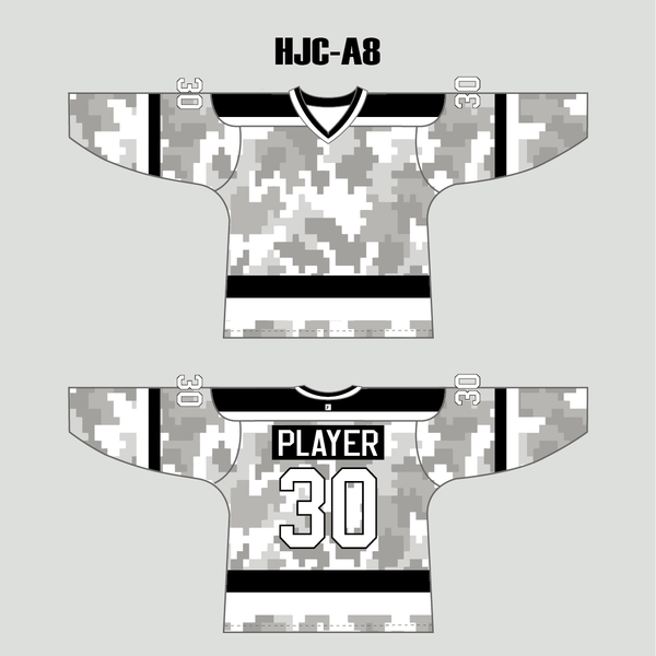 Snow Digital Camo Pattern 2 Hockey Jerseys Custom Made - YoungSpeeds