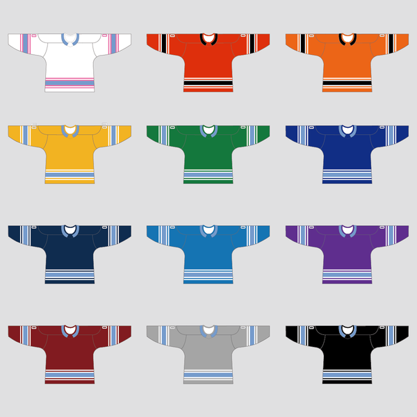 YS49 Pink/White/Blue Sublimated Custom Ice Roller Team Hockey Jerseys - YoungSpeeds
