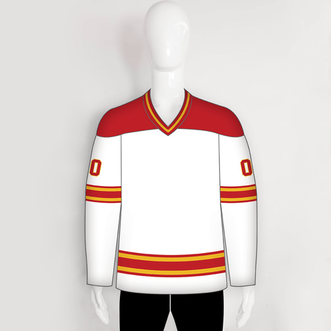 HJC119 Calgary Flames 1989 Home Blank Custom Vintage Ice Hockey Jerseys - YoungSpeeds