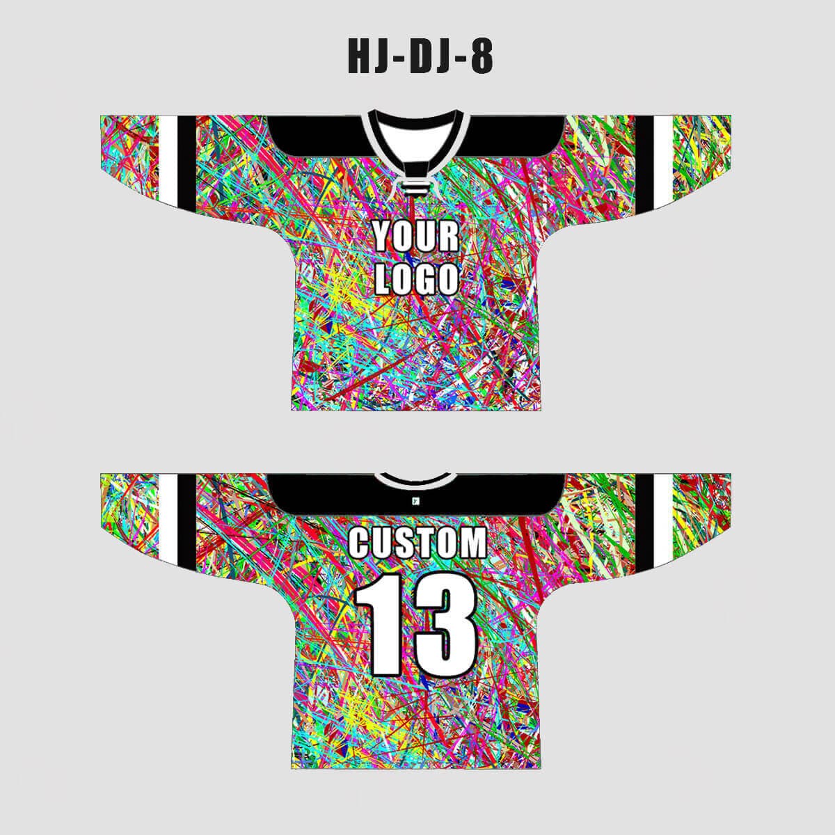 Abstract Colorful Lines Custom EDM Artist Hockey/Basketball/Baseball Jerseys - YoungSpeeds