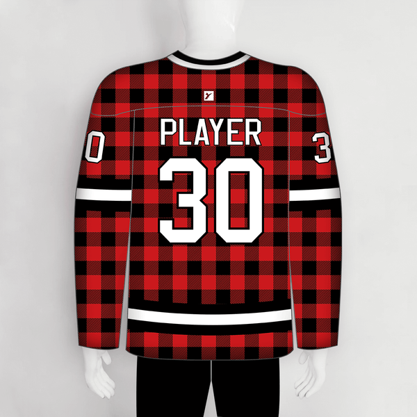 HJCDP16 Buffalo Plaid Blank Custom Hockey Team Jerseys - YoungSpeeds