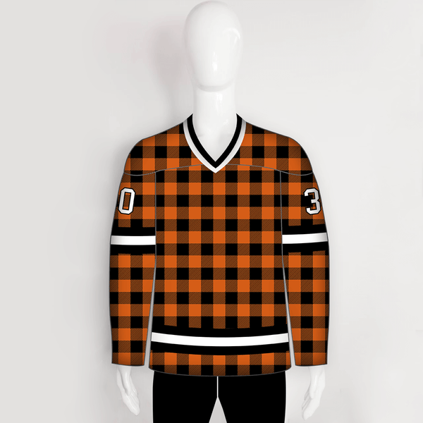 HJCDP16 Buffalo Plaid Blank Custom Hockey Team Jerseys - YoungSpeeds