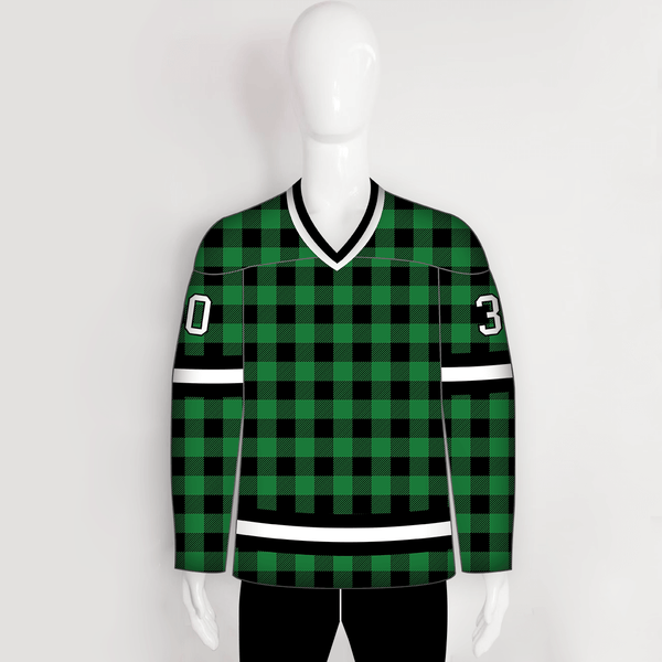 HJCDP16 Buffalo Plaid Blank Custom Hockey Team Jerseys - YoungSpeeds