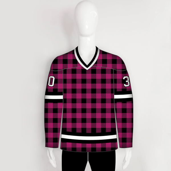 HJCDP16 Buffalo Plaid Blank Custom Hockey Team Jerseys - YoungSpeeds