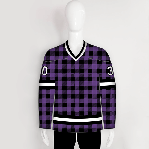 HJCDP16 Buffalo Plaid Blank Custom Hockey Team Jerseys - YoungSpeeds