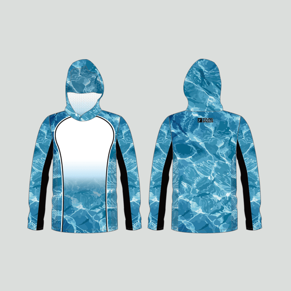 FHX011 Abstract Blue Sea Water Custom Performance Fishing Hoodies - YoungSpeeds