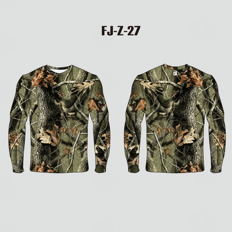 Real Tree Camo Performance Crewneck Hunting Shirts - YoungSpeeds