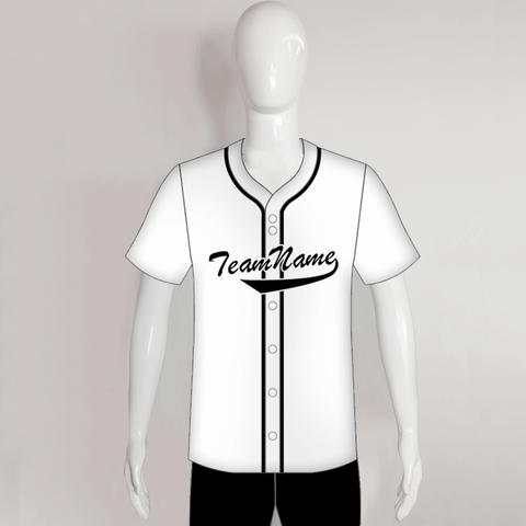 C40 Unisex Full Button Plain White Custom Baseball Jerseys - YoungSpeeds
