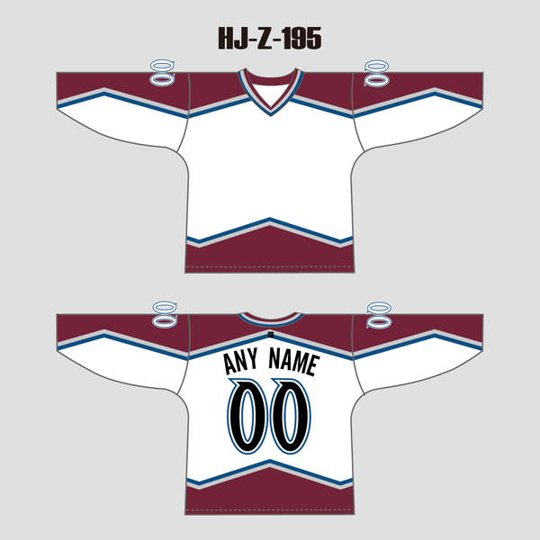 HJZ195 2001 Colorado Avalanche Custom Blank Hockey Jerseys - YoungSpeeds