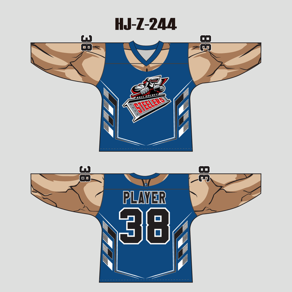 HJZ244 Muscle Man Sublimated Custom Hockey Jerseys - YoungSpeeds