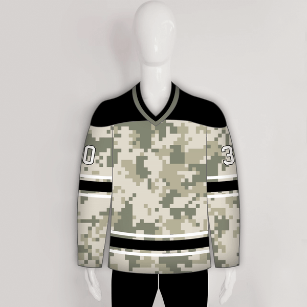 Military Camouflage Sublimated Custom Blank Hockey Jerseys - YoungSpeeds