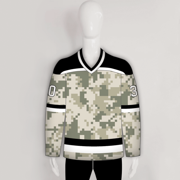 Military Camouflage Sublimated Custom Blank Hockey Jerseys - YoungSpeeds