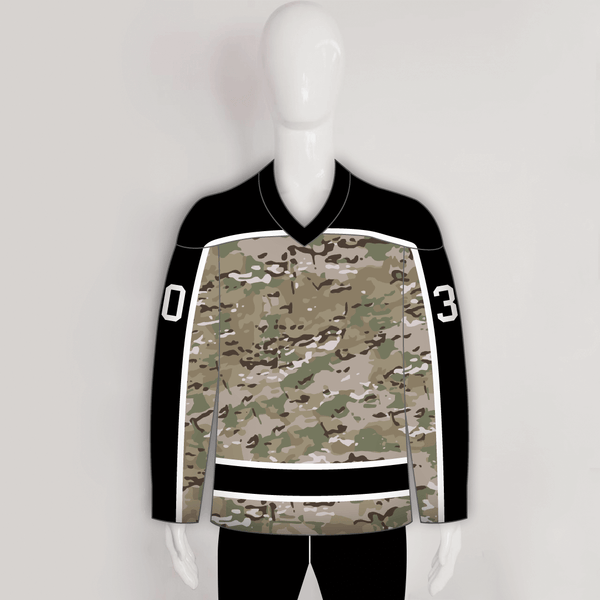 MultiCam Camouflage Pattern Custom Made Hockey Jerseys - YoungSpeeds