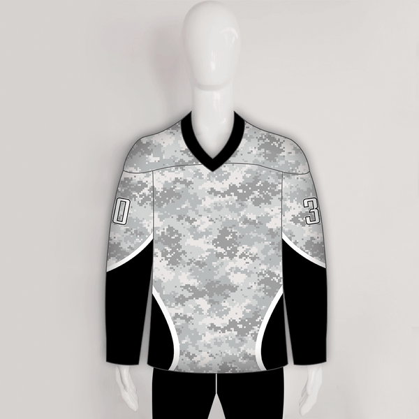 Snow Digital Camouflage Pattern 1 Custom Made Hockey Jerseys - YoungSpeeds