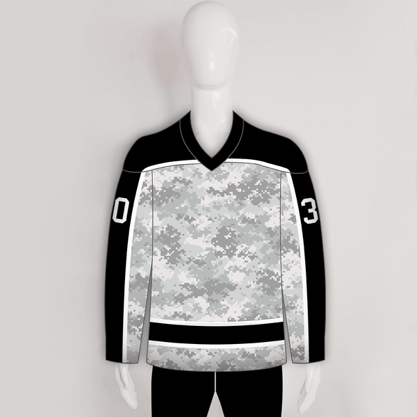 Snow Digital Camouflage Pattern 1 Custom Made Hockey Jerseys - YoungSpeeds