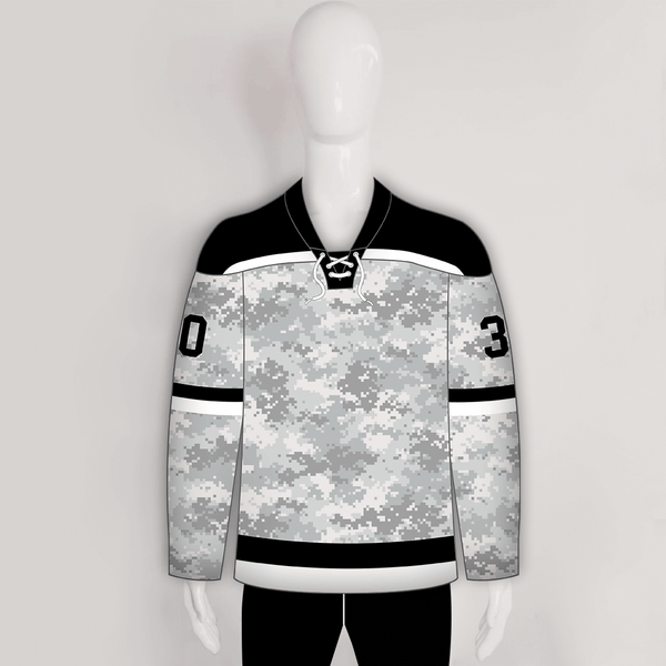 Snow Digital Camouflage Pattern 1 Custom Made Hockey Jerseys - YoungSpeeds
