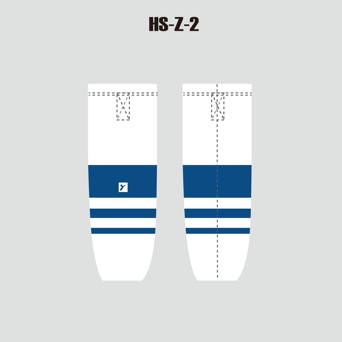 Sublimated White Custom Team Hockey Socks - YoungSpeeds