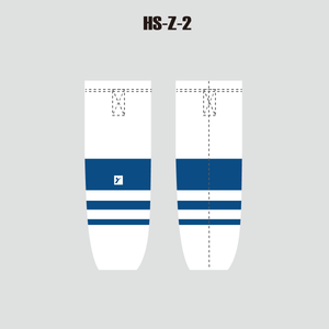 Sublimated White Custom Team Hockey Socks - YoungSpeeds