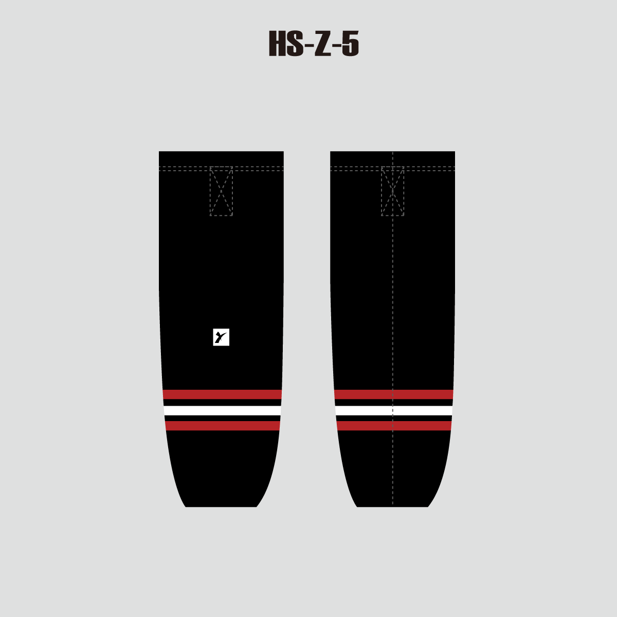 Sublimated Custom Black Hockey Socks - YoungSpeeds