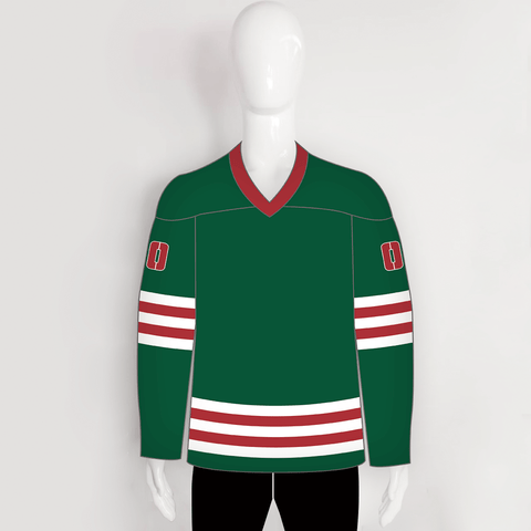YS23 Green Red White Custom Blank Hockey Jerseys Wholesale - YoungSpeeds