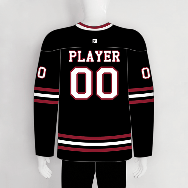 YS72 Black/Red/White Custom Ice Roller Blank Hockey Jerseys - YoungSpeeds