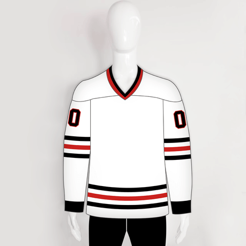 HJZ169 1983 Chicago Blackhawks Retro Custom Blank White Hockey Jerseys - YoungSpeeds