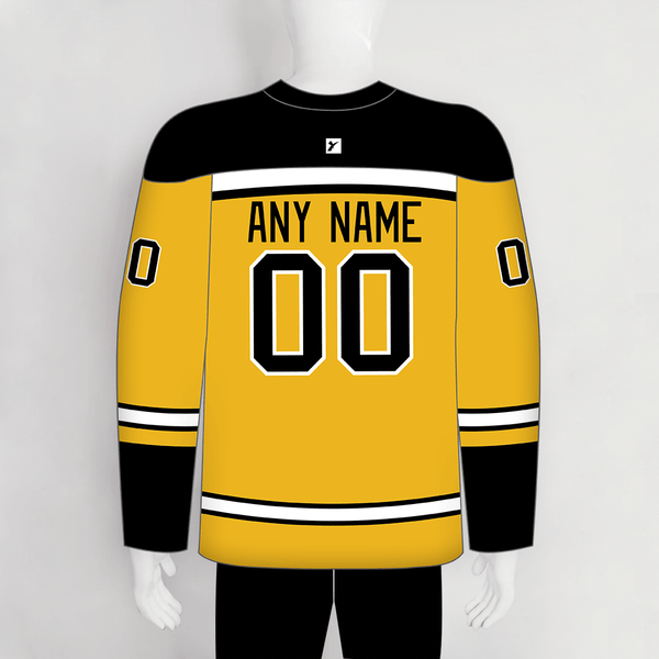 HJZ182 1966 Boston Bruins Home Custom Blank Yellow Hockey Jerseys - YoungSpeeds